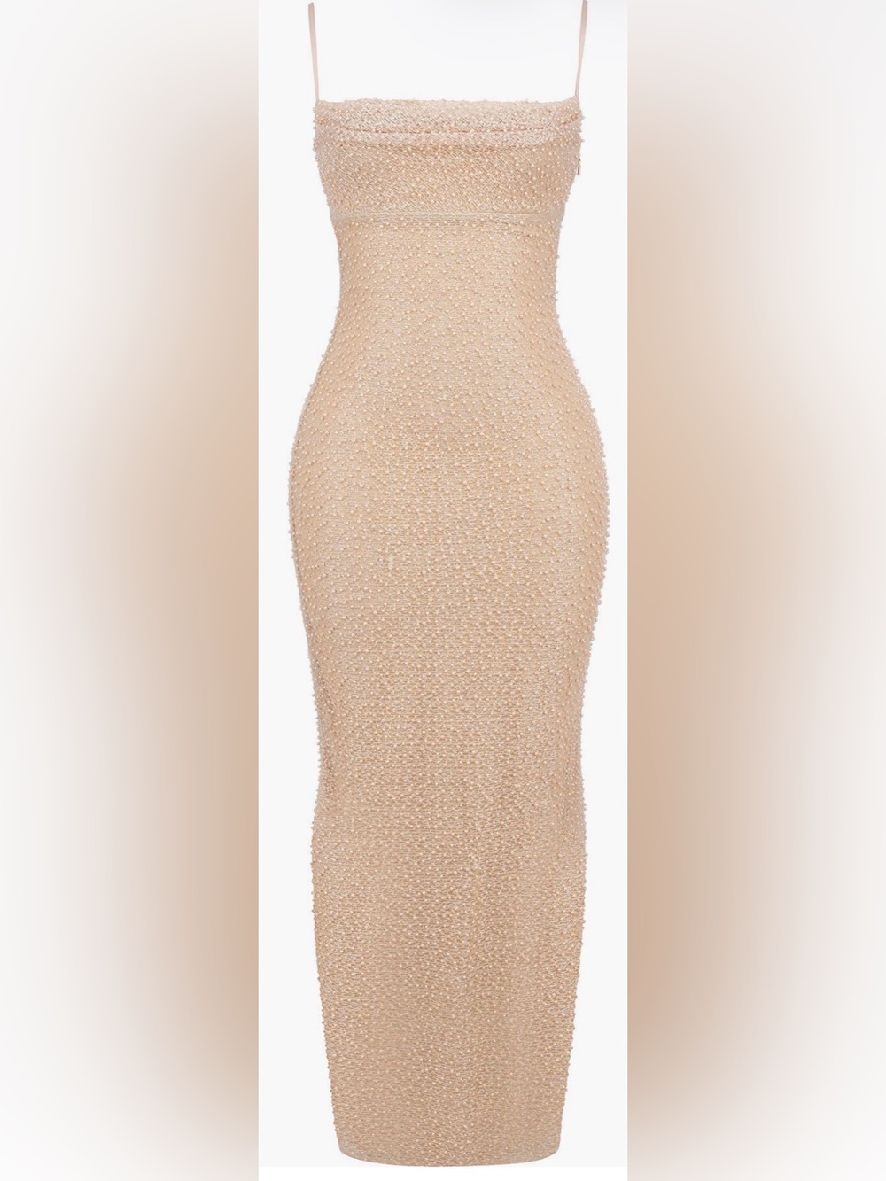 HOUSE OF CB Calla Beaded Mesh Overlay Gown